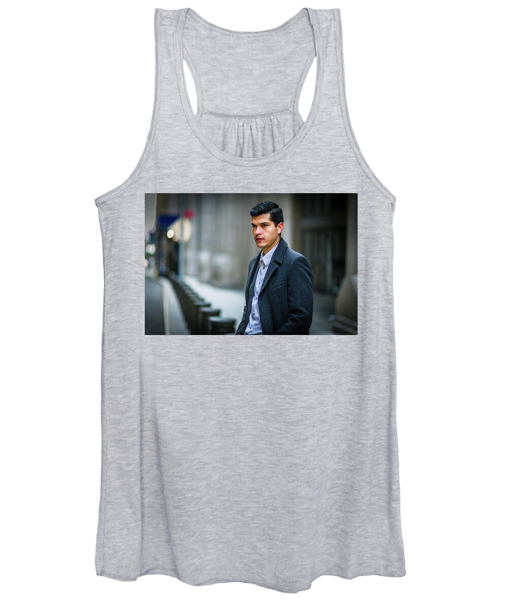 Young Women's Tank Top featuring the photograph February on Street by Alexander Image