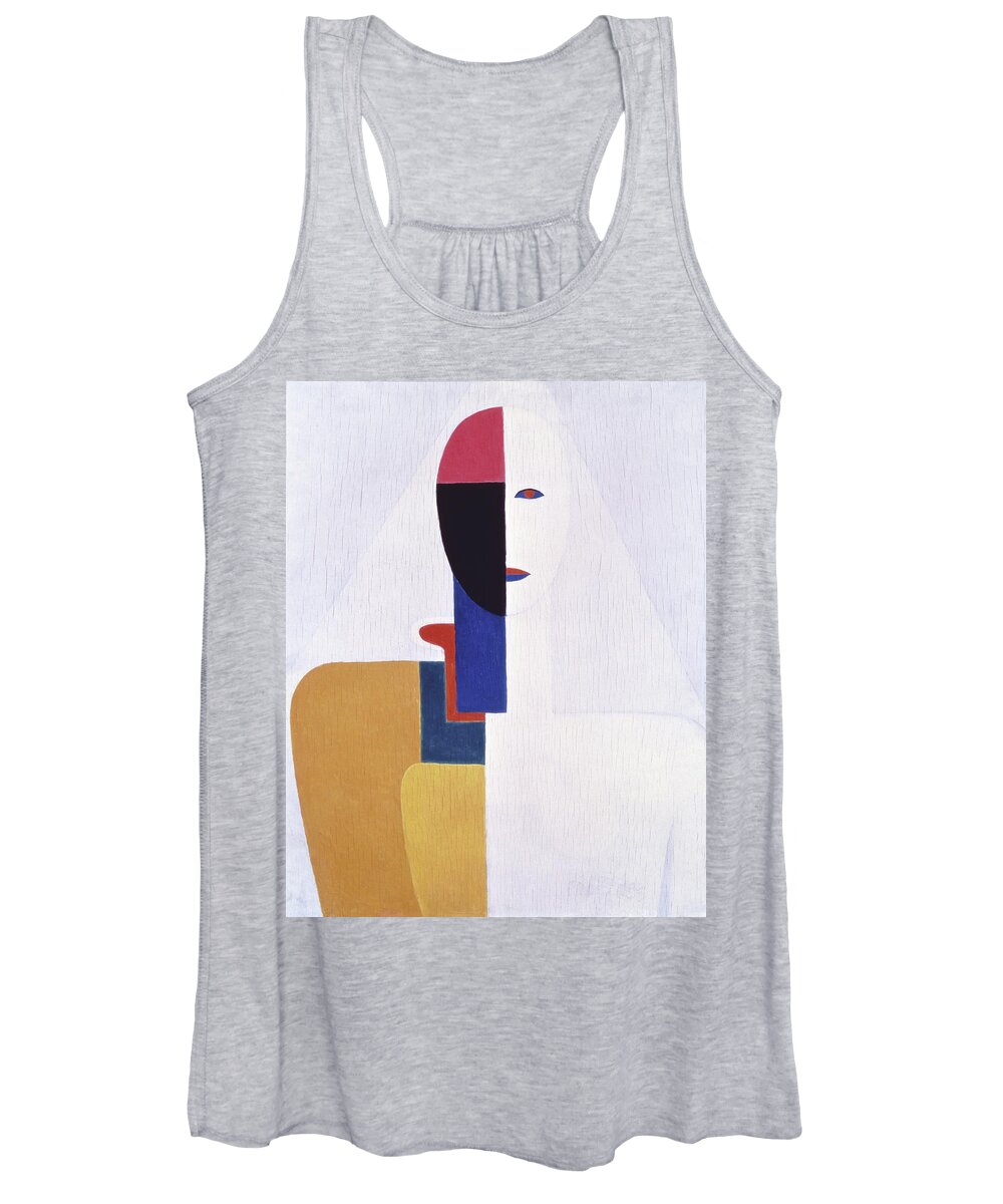 Contrast Women's Tank Top featuring the painting Female Torso II by Kasimir Malevich
