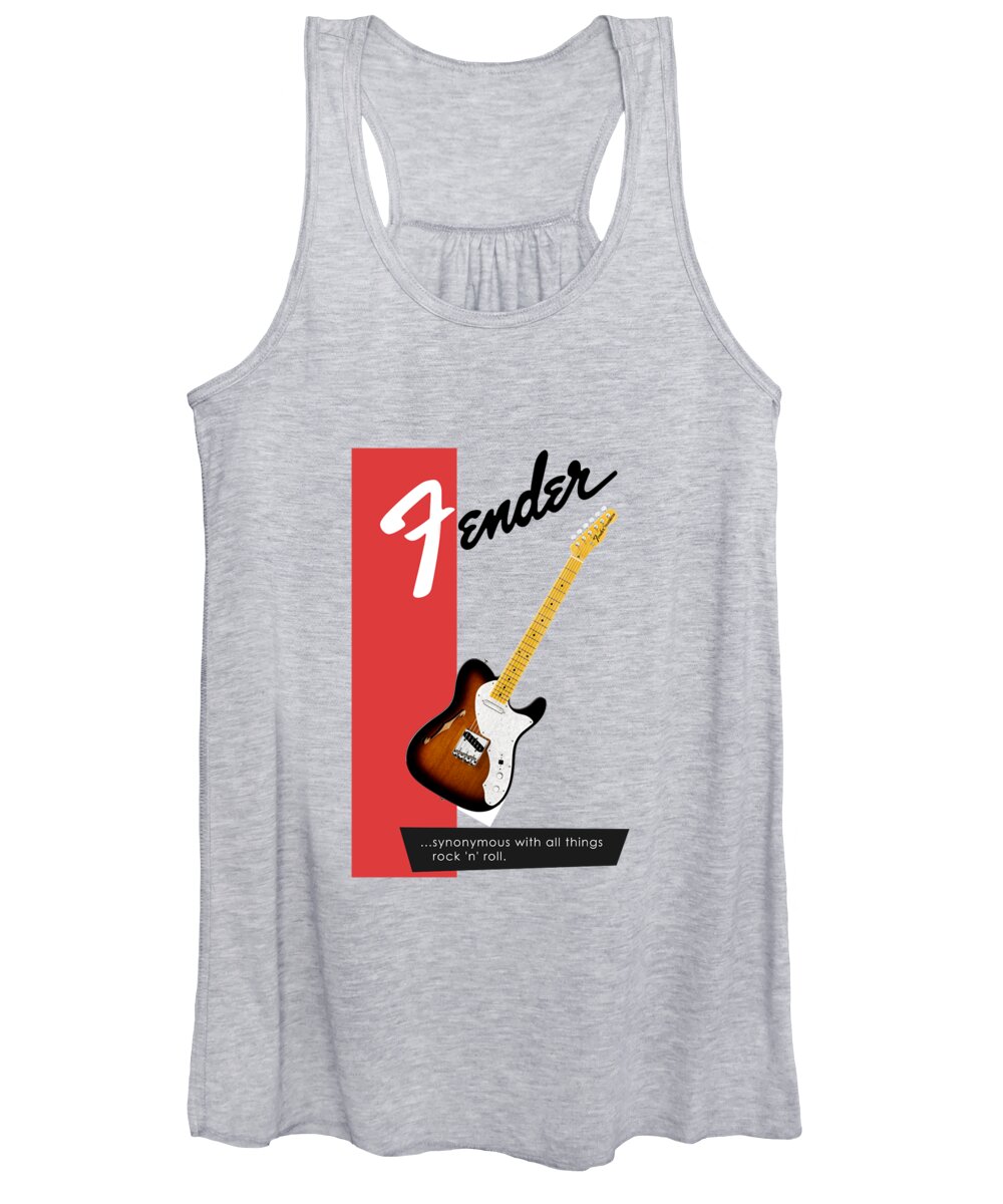 Fender Jaguar Women's Tank Top featuring the photograph Fender All Things Rock N Roll by Mark Rogan