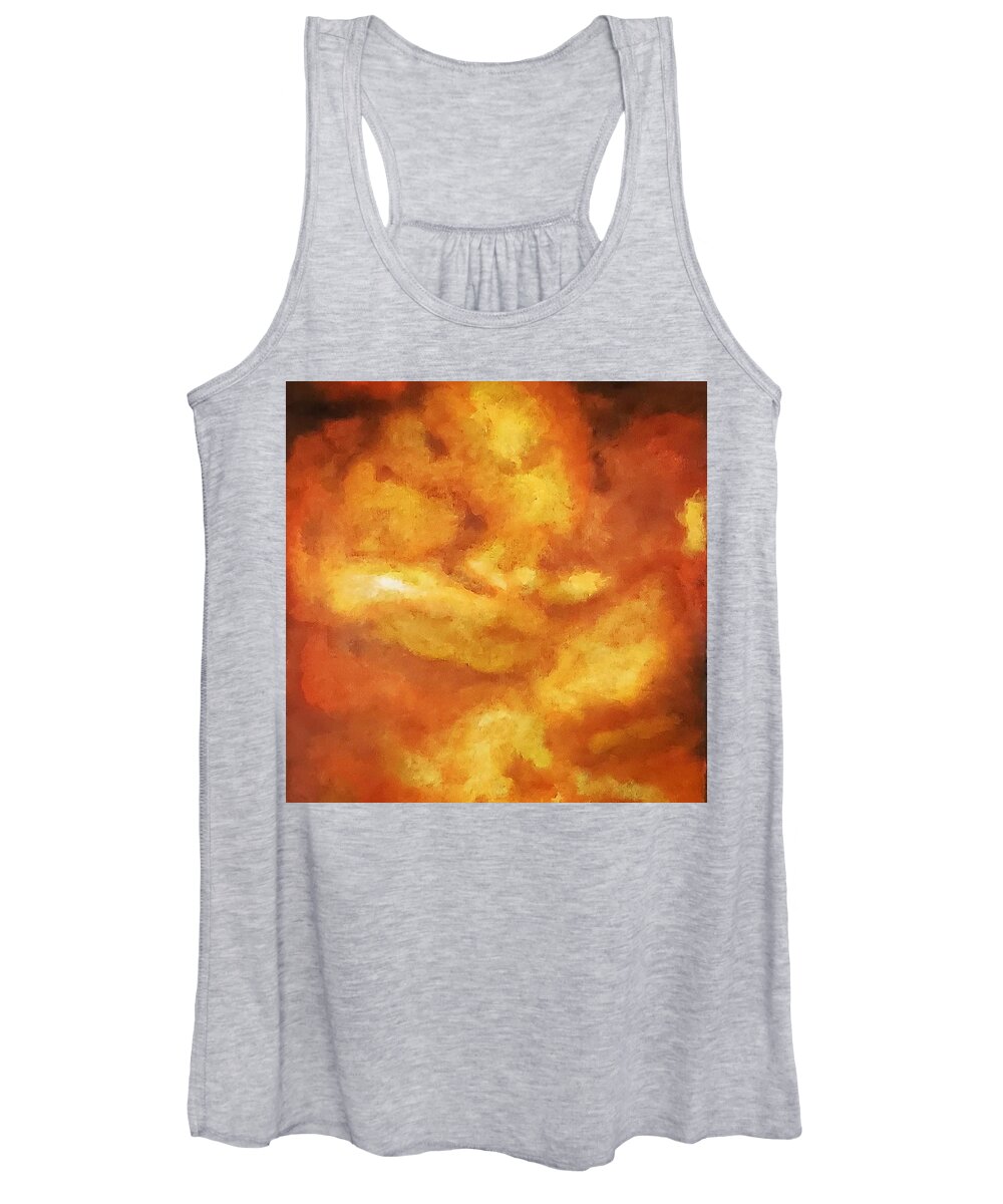 Fire Women's Tank Top featuring the painting Fire by Amy Kuenzie