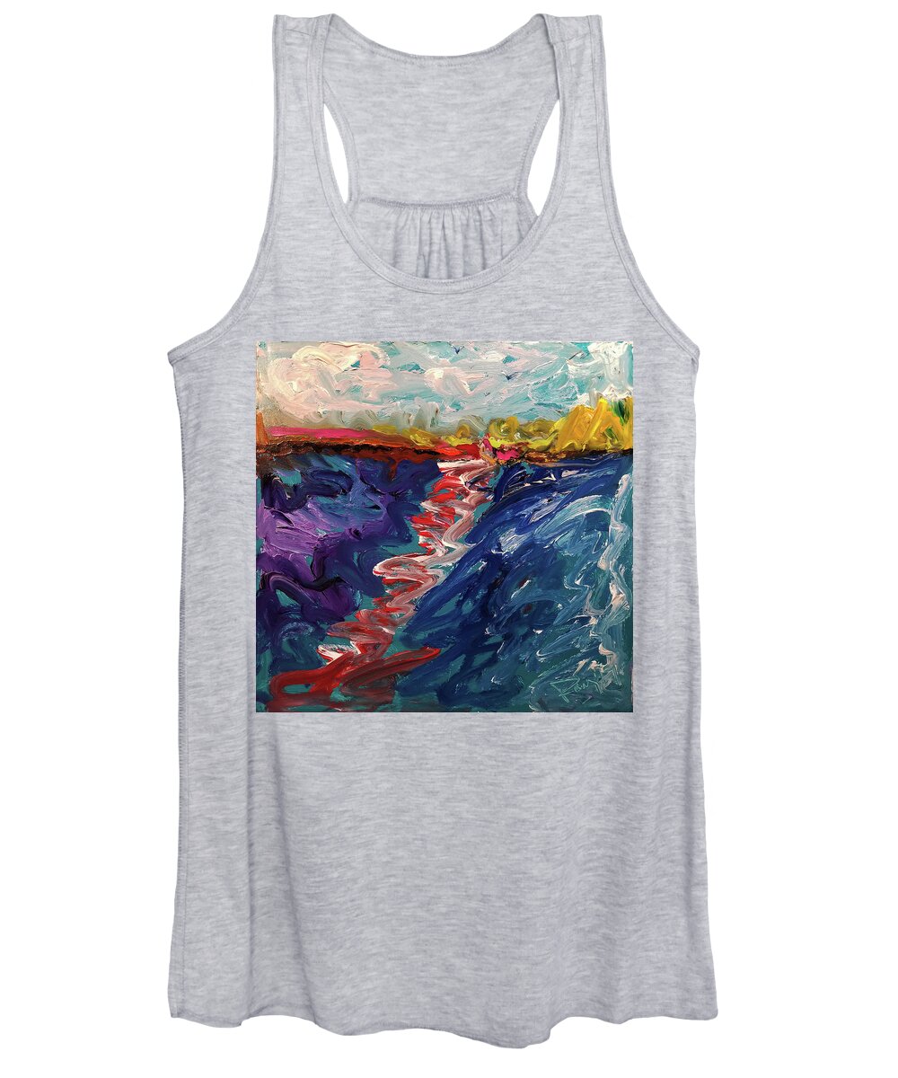 Fire Island Women's Tank Top featuring the painting Fire Island by Banning Lary