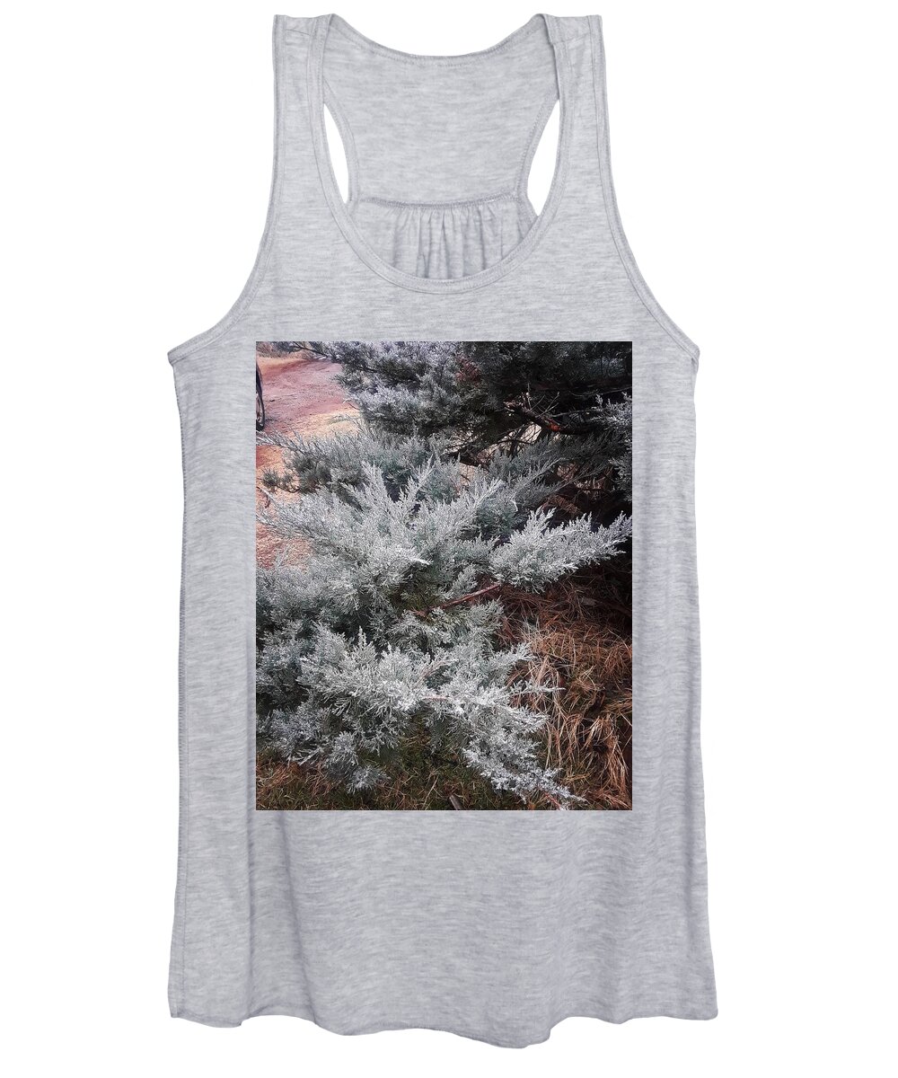 Scenery Women's Tank Top featuring the photograph First Frost by Ariana Torralba