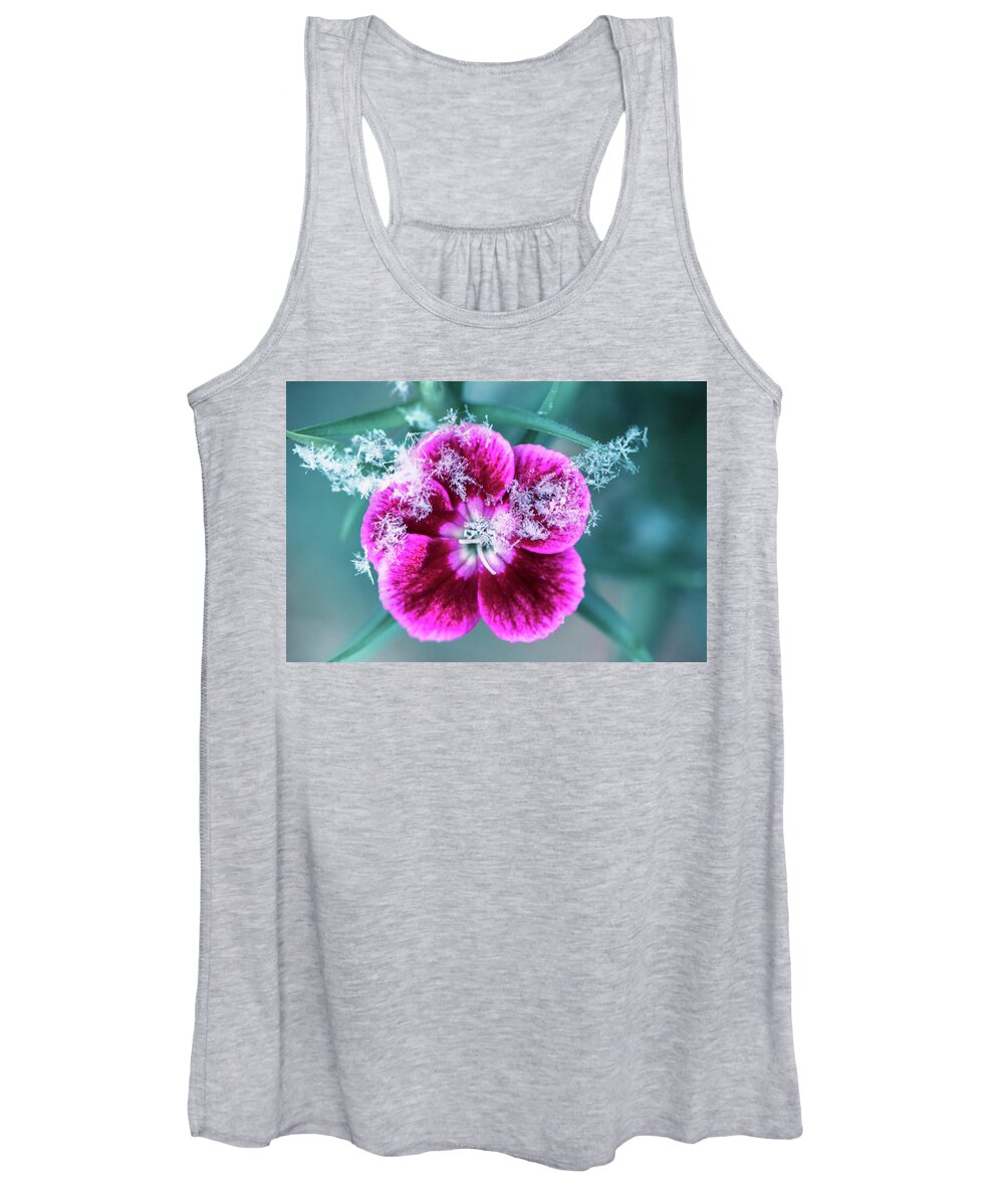 Snow Women's Tank Top featuring the photograph First snow of the year by Naomi Maya