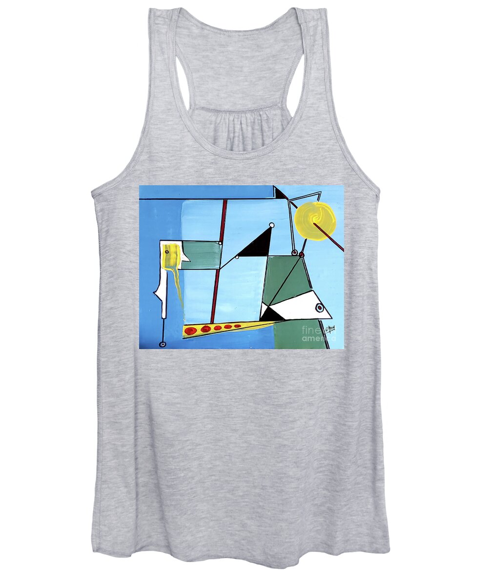 Eileen Kelly Women's Tank Top featuring the painting Fishing 4 Fun by Eileen Kelly