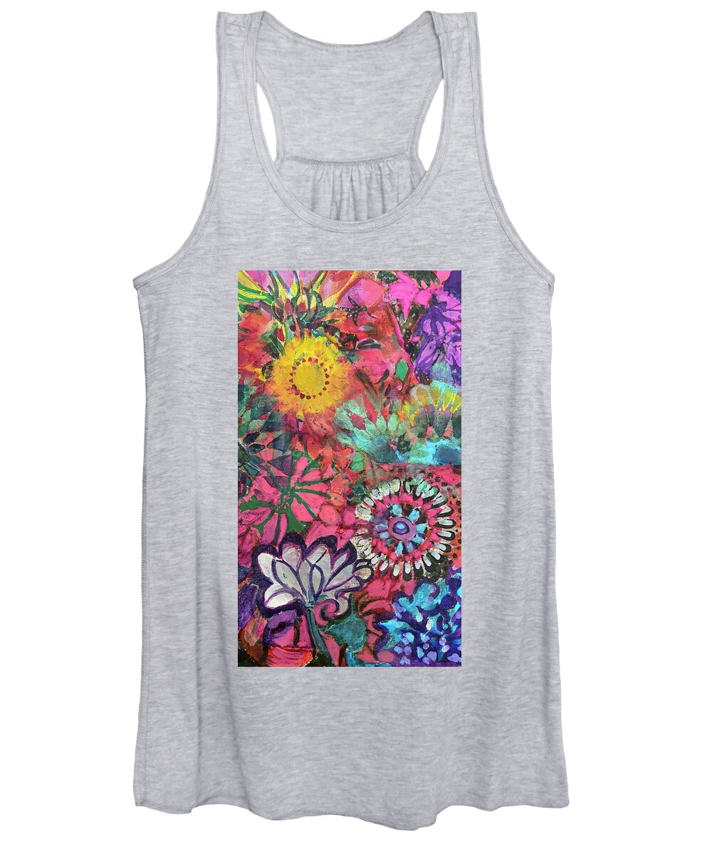 Floral Women's Tank Top featuring the painting Birthday Gift for Suzanne by Tommy McDonell
