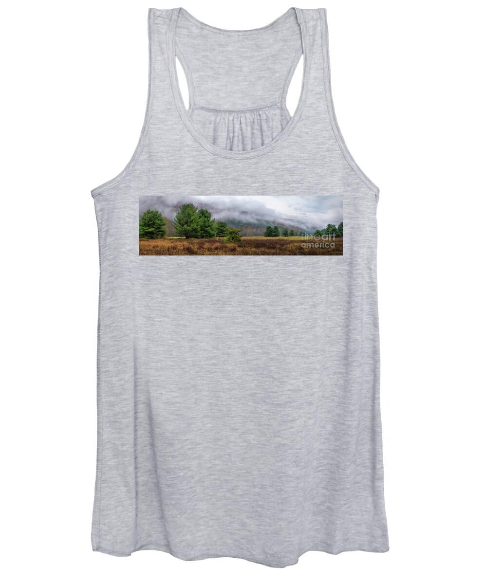 Hills Women's Tank Top featuring the photograph Fog Rolling Over The Hills by Rehna George