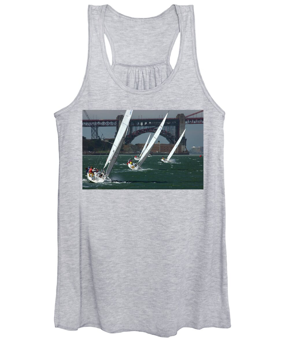 Fast Action Sports Women's Tank Top featuring the photograph Follow the Leader by Bonnie Colgan