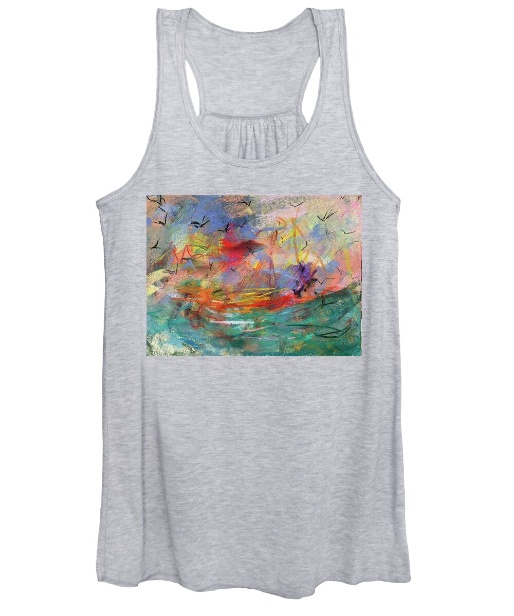 Soft Women's Tank Top featuring the painting Free Birds by Bonny Butler