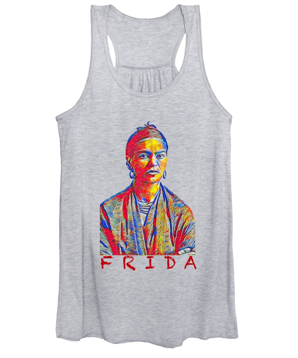 Frida Women's Tank Top featuring the photograph Frida Kahlo T-Shirt Design by Bellesouth Studio