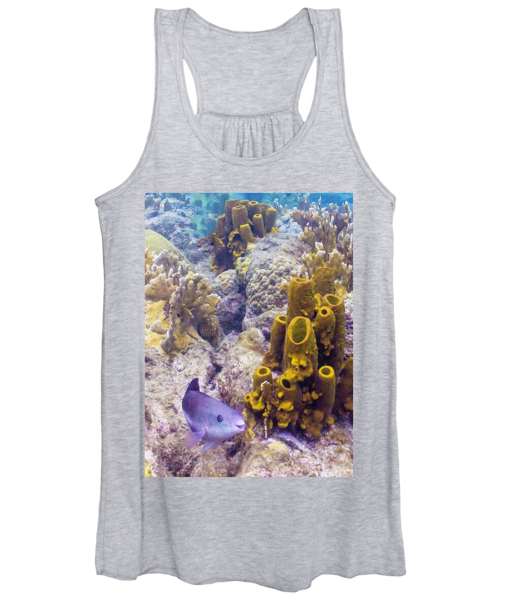 Ocean Women's Tank Top featuring the photograph Friendly Queen by Lynne Browne