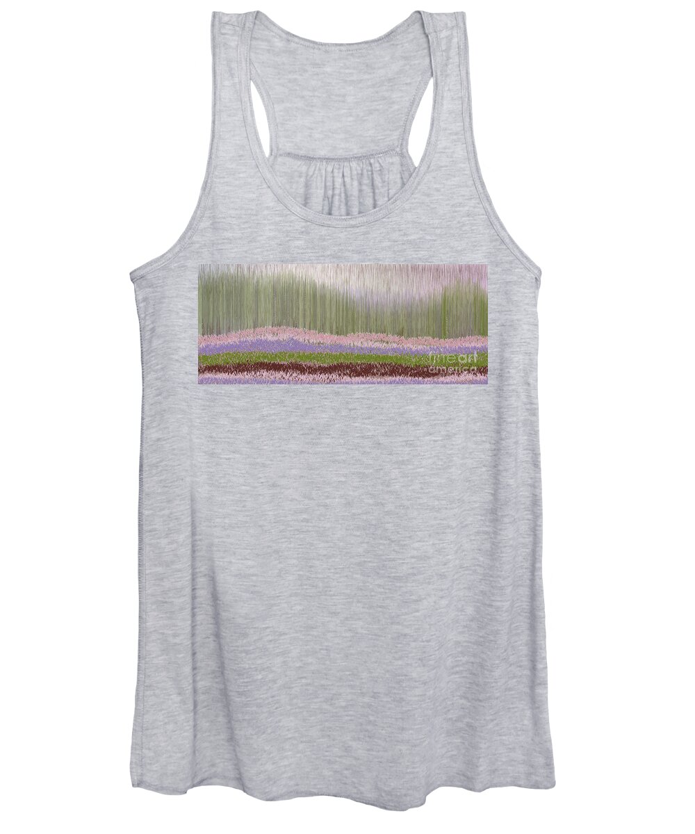Abstract Women's Tank Top featuring the digital art From The Fountain Grass by Bentley Davis