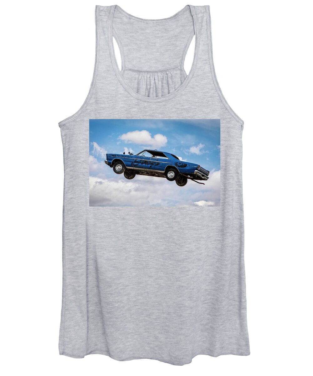 Flying Women's Tank Top featuring the photograph Galaxie 500 Lift Off by Harriet Feagin