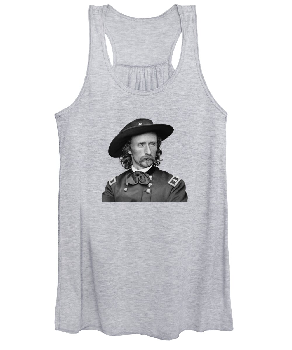 George Armstrong Custer Women's Tank Top featuring the photograph General George Armstrong Custer by War Is Hell Store