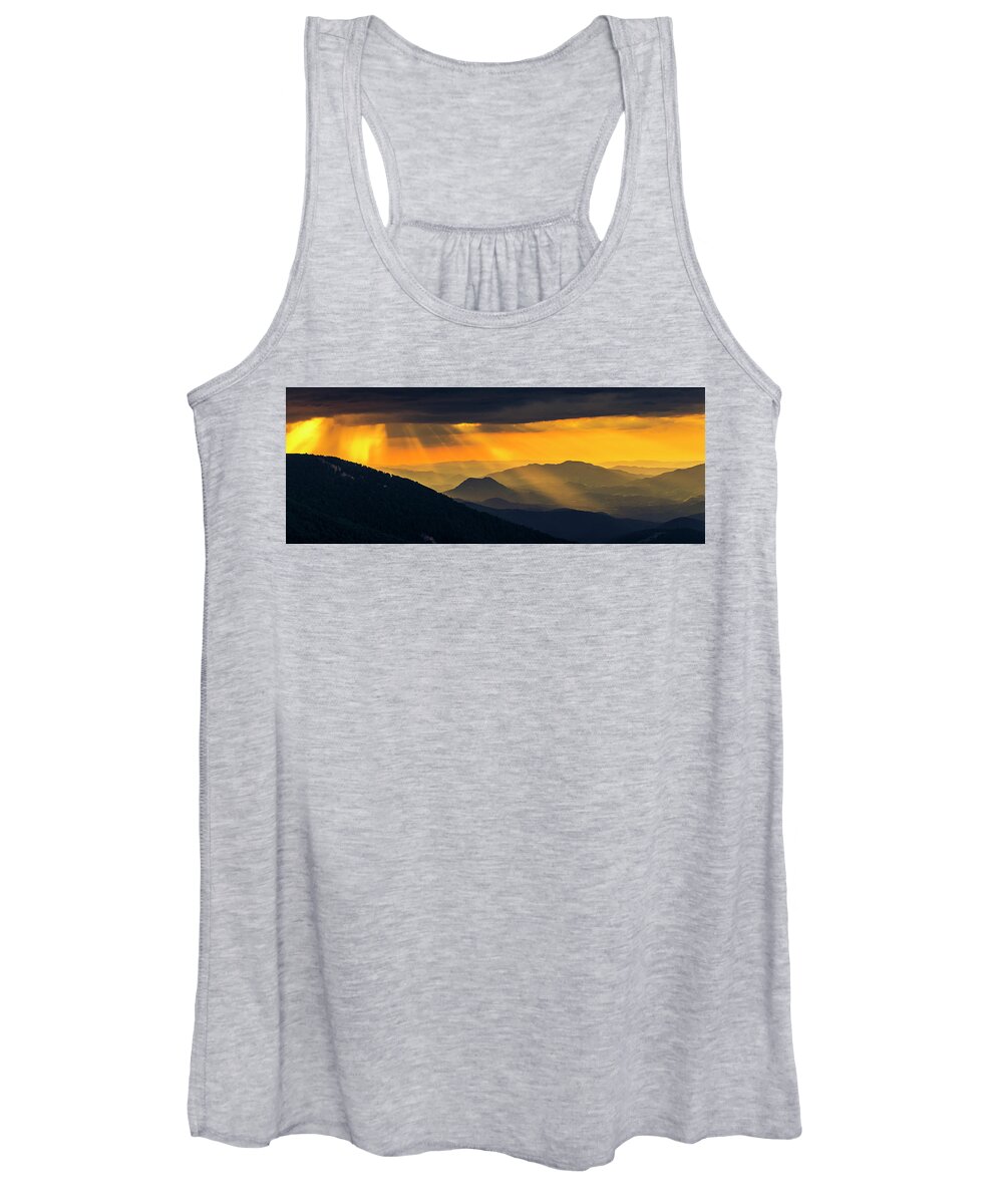 Balkan Mountains Women's Tank Top featuring the photograph Golden Rain by Evgeni Dinev