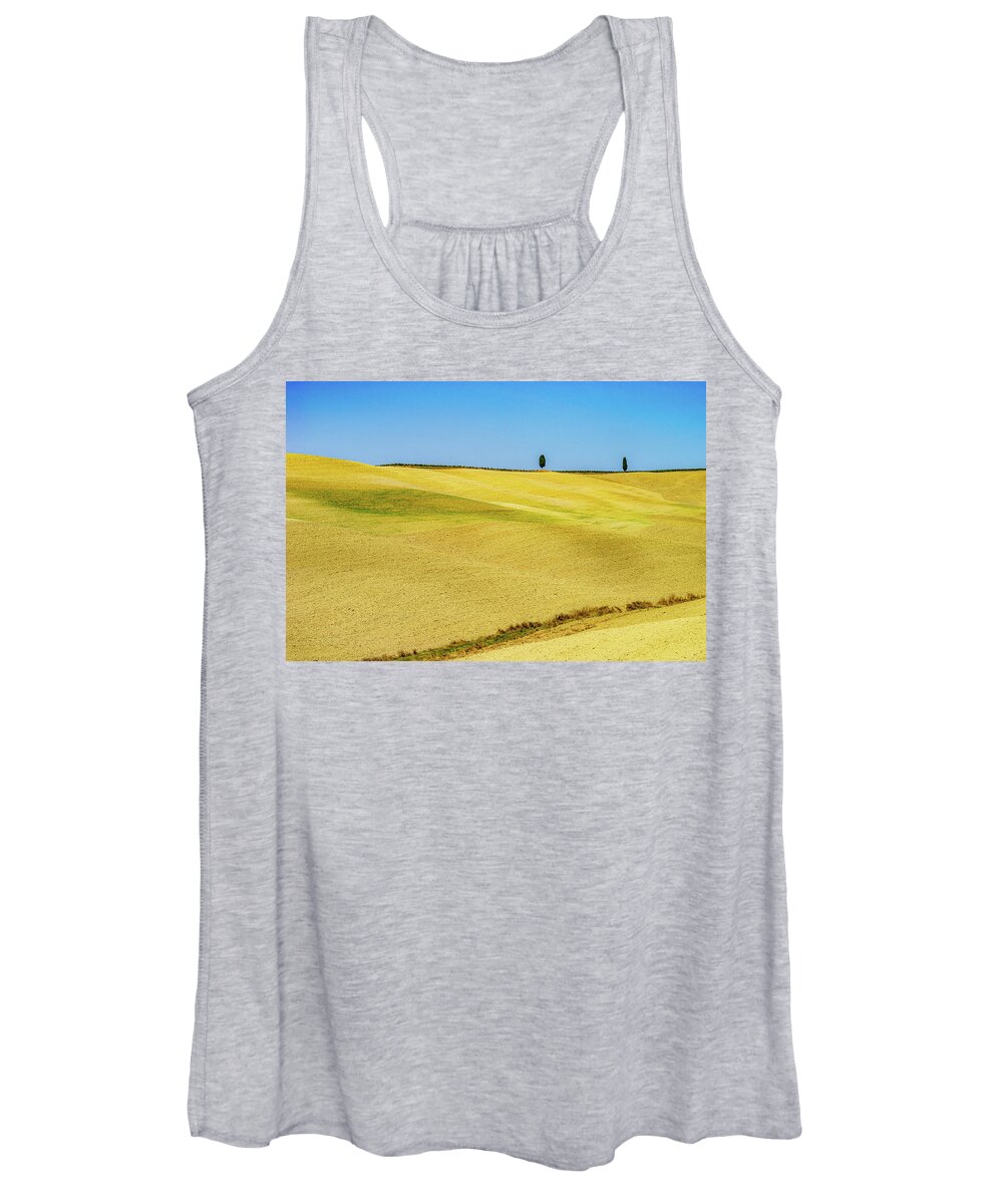Tuscany Women's Tank Top featuring the photograph Golden Tuscany by Marian Tagliarino