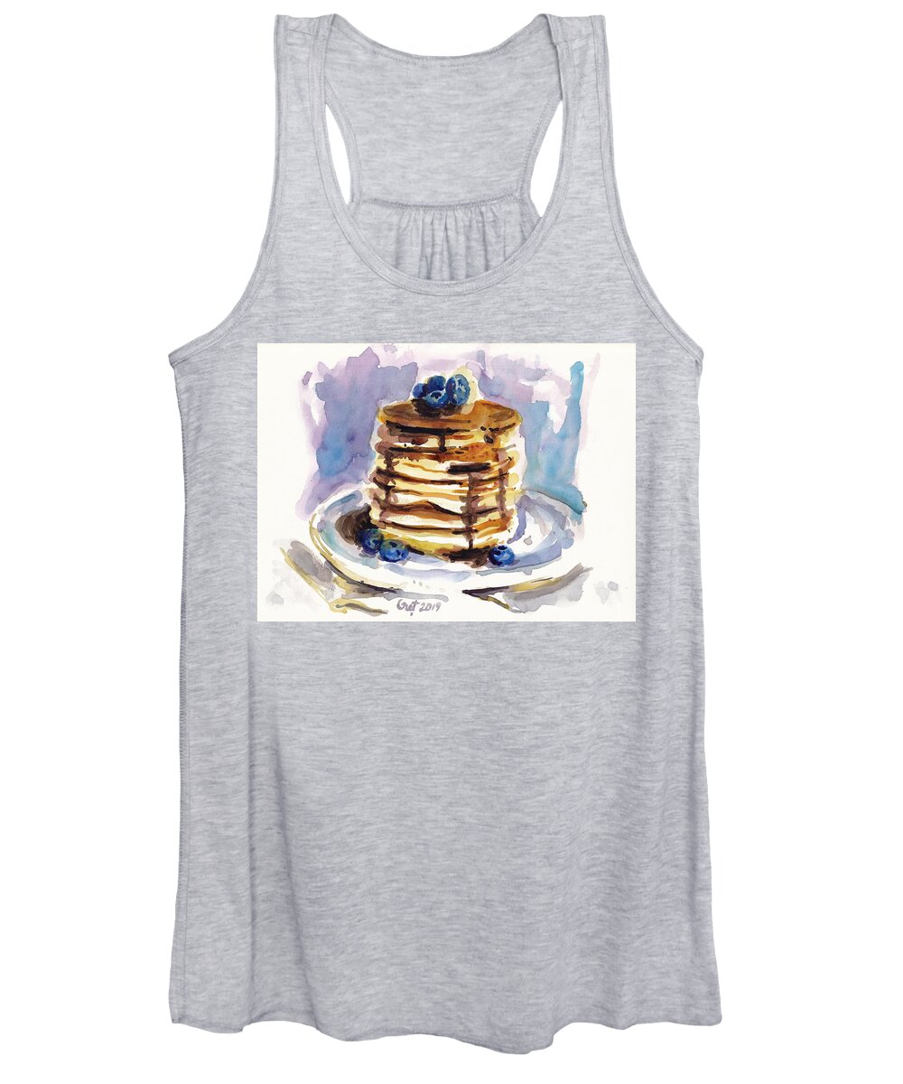 Pancake Women's Tank Top featuring the painting Good Morning by George Cret