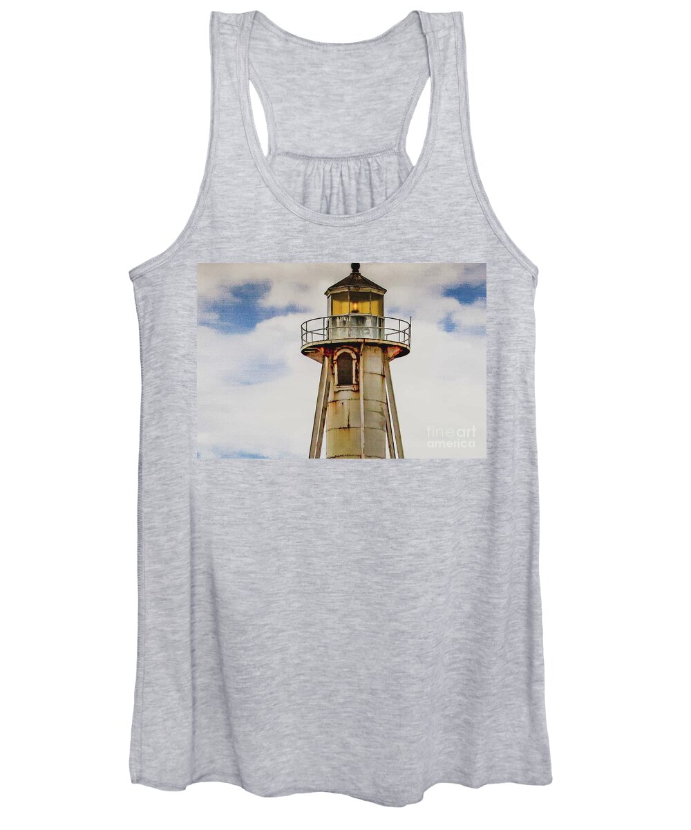 Lighthouse Women's Tank Top featuring the digital art Grand Lighthouse by Patti Powers