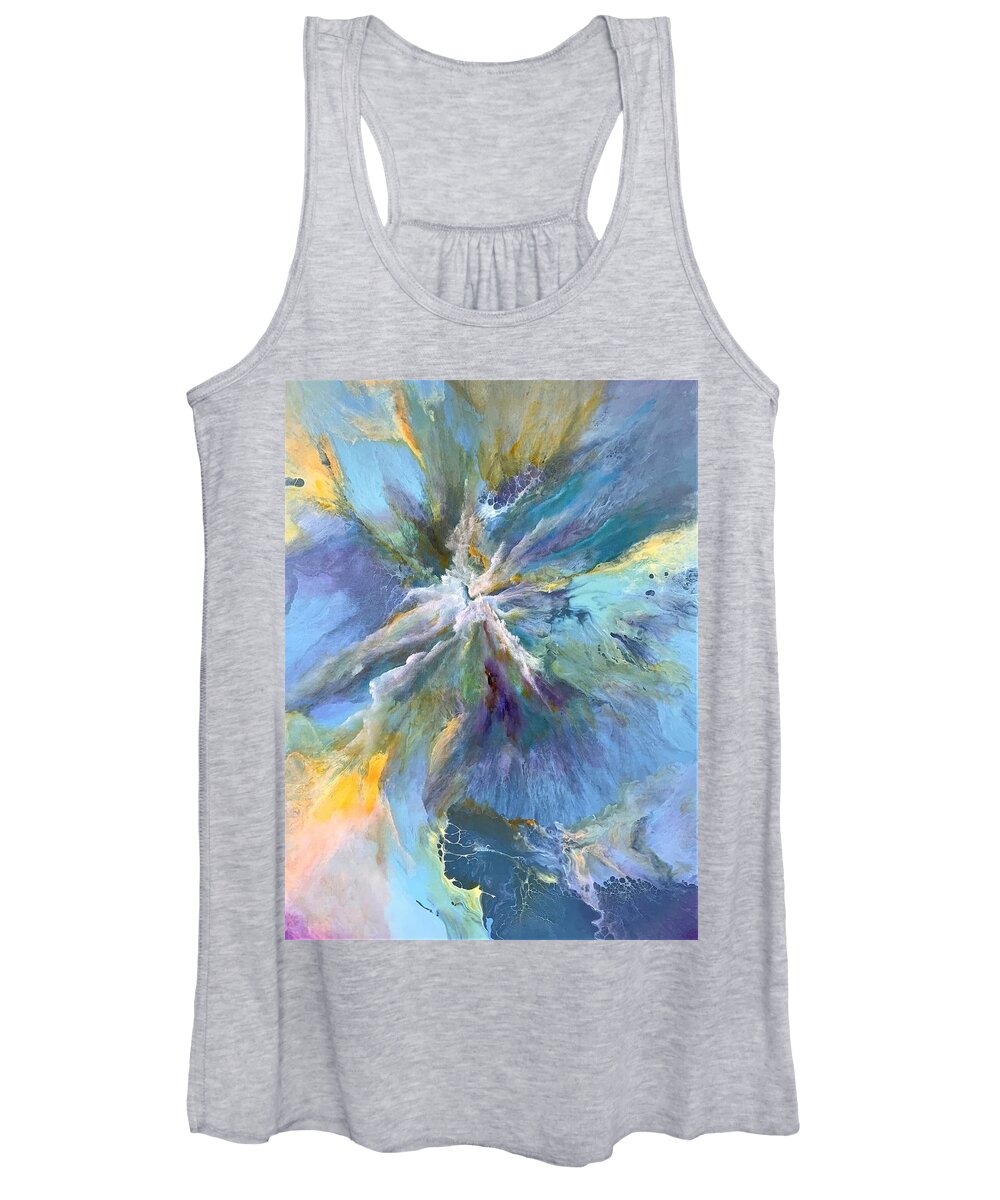Abstract Women's Tank Top featuring the painting Grandeur by Soraya Silvestri