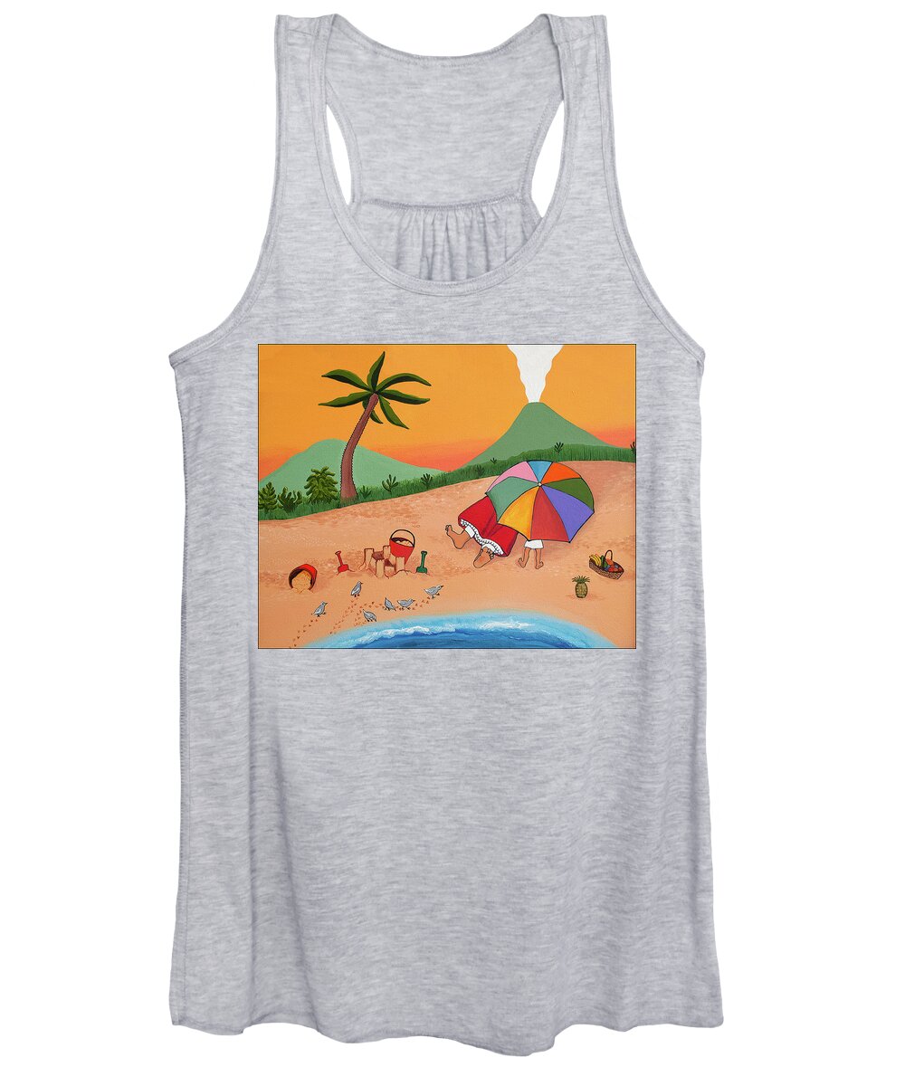 Art For Children Women's Tank Top featuring the painting Grandma Serafina Illustration Page 11 by Lorena Cassady