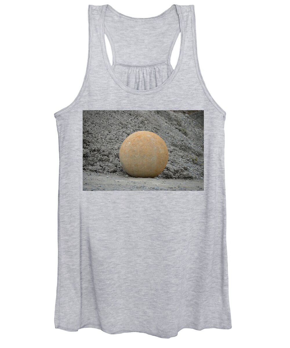 Granit Xhaka Women's Tank Top featuring the photograph Granite Ball by Thomas Schroeder