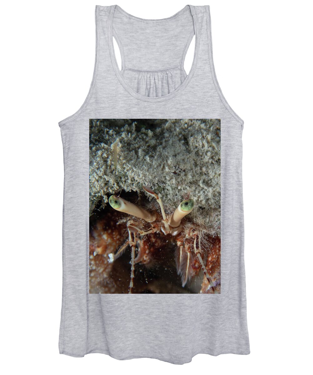Hermit Crab Women's Tank Top featuring the photograph Green-eyed hermit crab by Brian Weber