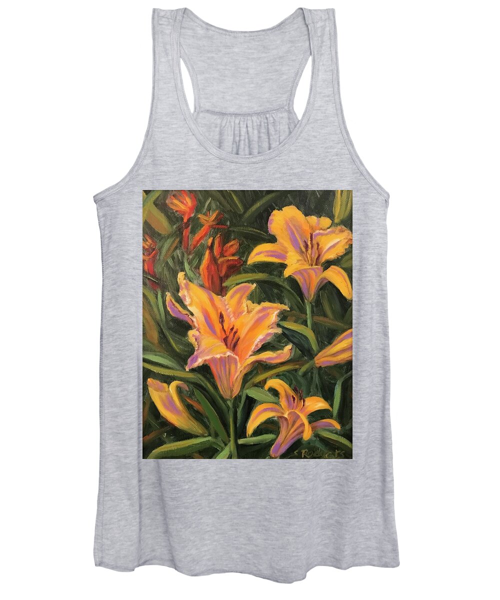 Flowers Women's Tank Top featuring the painting Hello Spring by Sherrell Rodgers