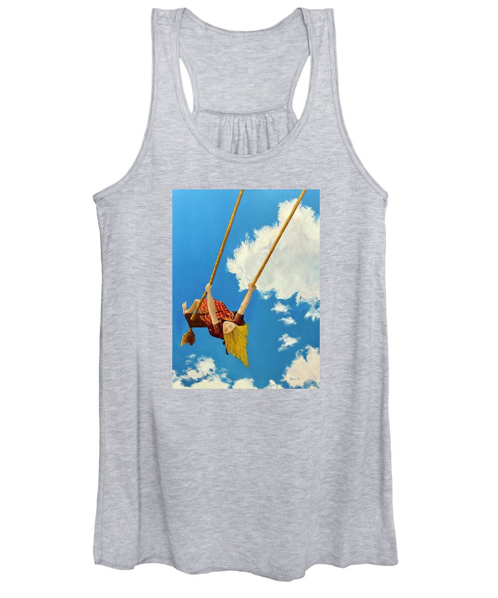Swing Higher Women's Tank Top featuring the painting Higher by Thomas Blood