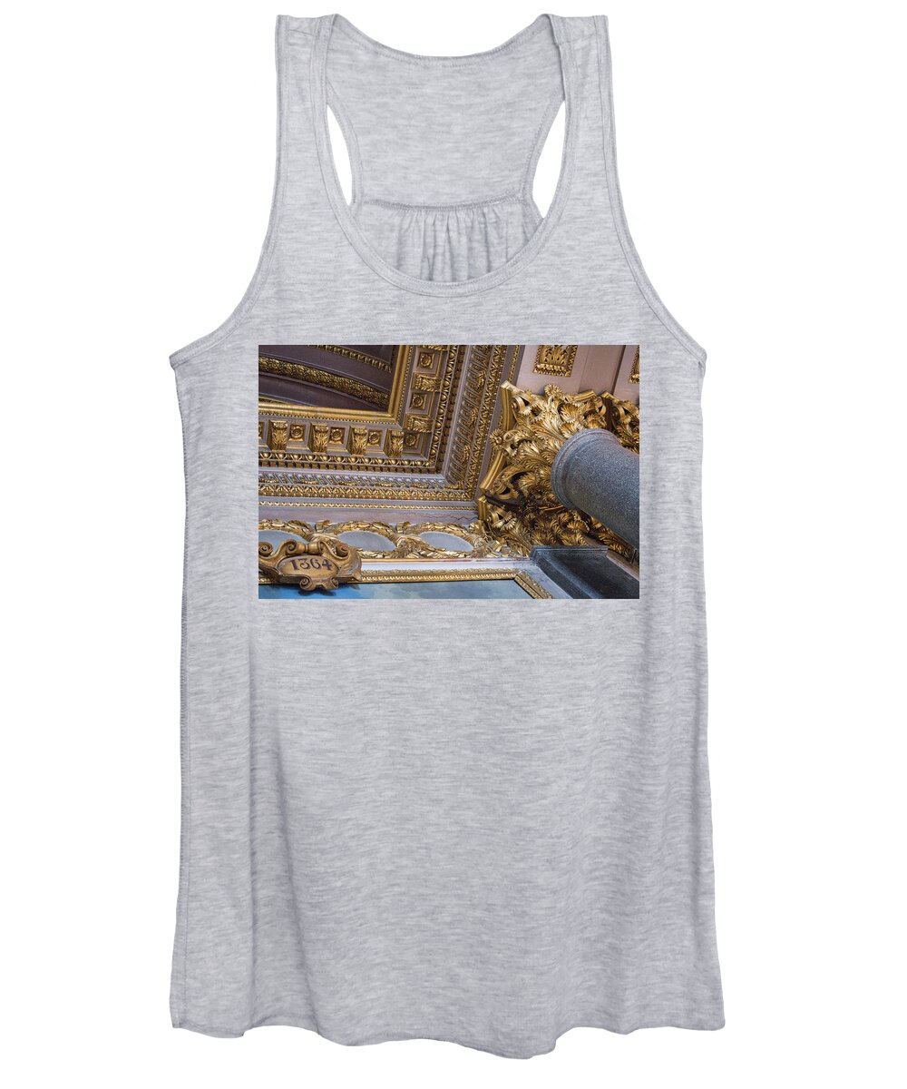 Gold Women's Tank Top featuring the photograph History's Corner - Battles Gallery by Portia Olaughlin