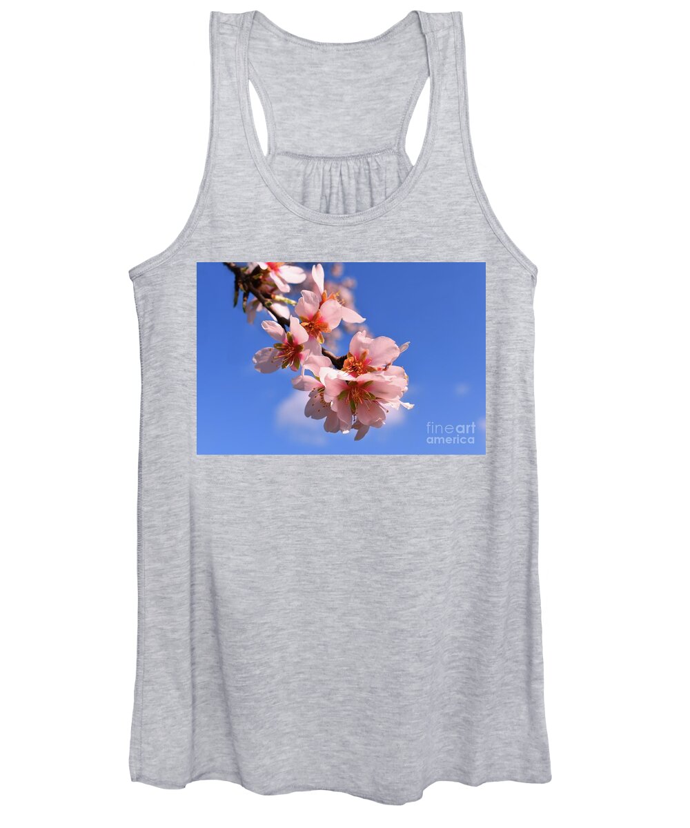 Flower Branch Women's Tank Top featuring the photograph Hope Flower Blossoms In Spring 02 by Leonida Arte