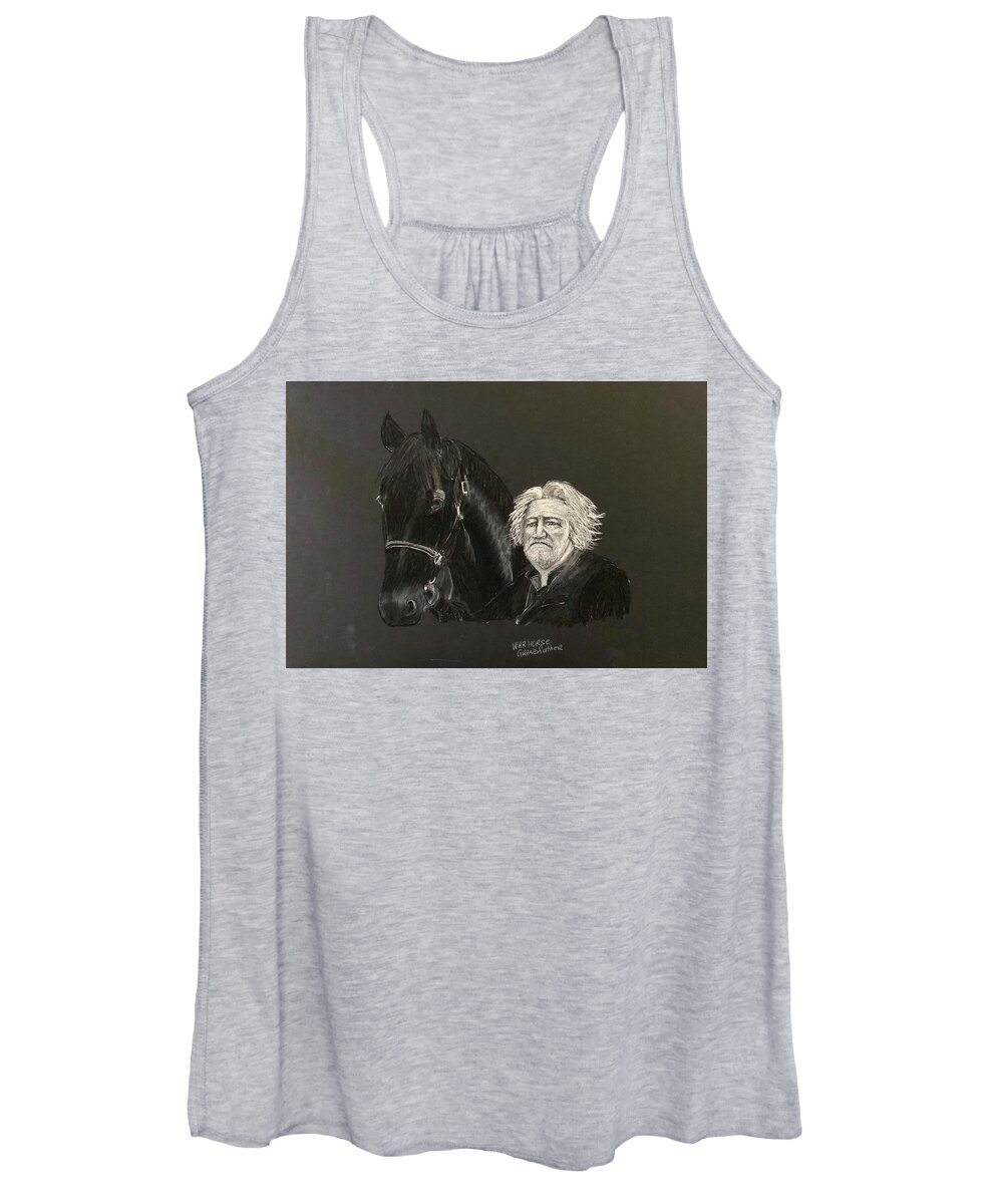 Horse Women's Tank Top featuring the pastel Horse - Grandfather by Richard Le Page