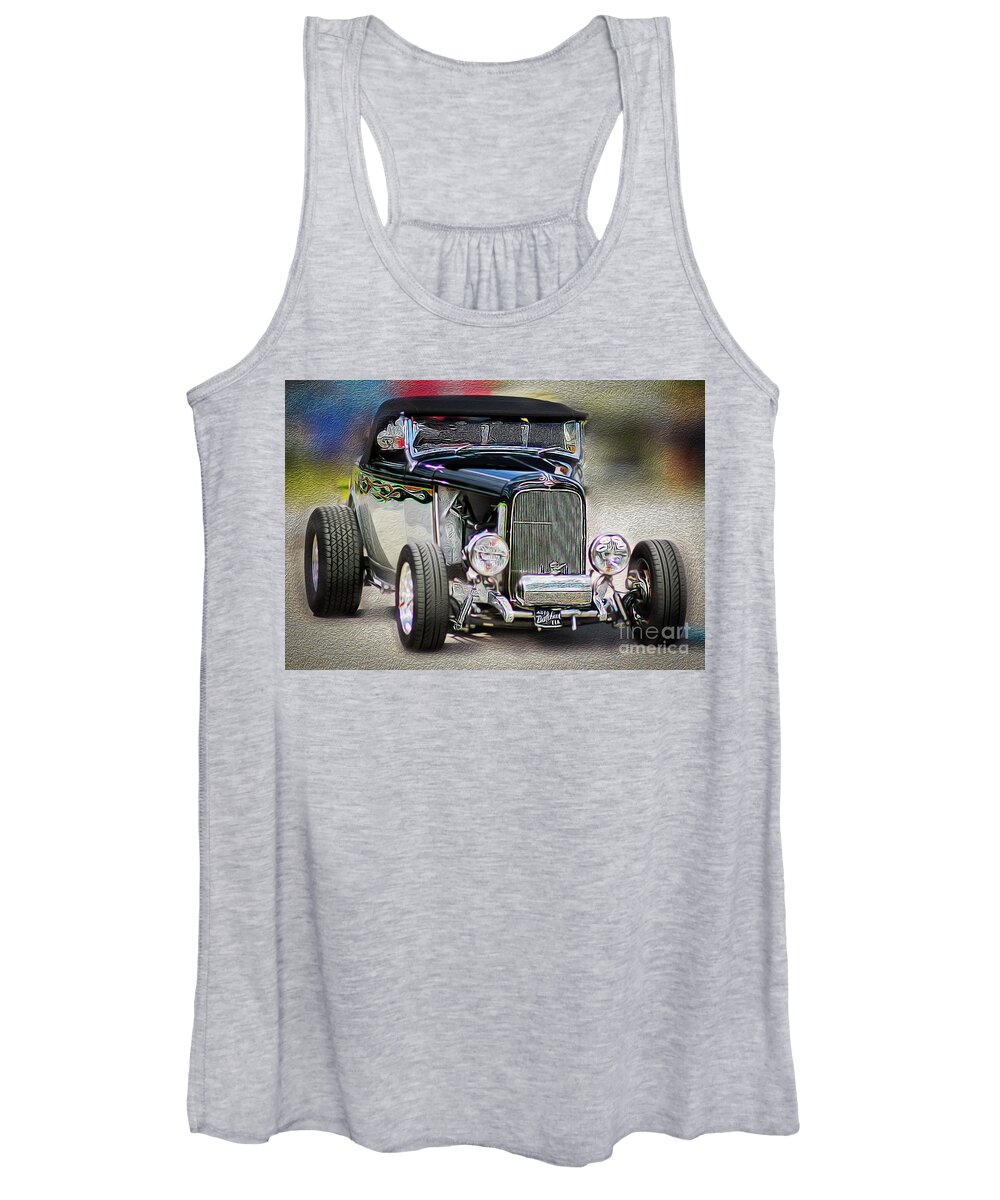 Cars Women's Tank Top featuring the digital art Hot Rod by Patti Powers