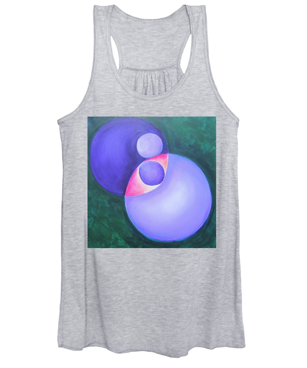 Circles Women's Tank Top featuring the painting Hugging... when we grieve by Jennifer Hannigan-Green