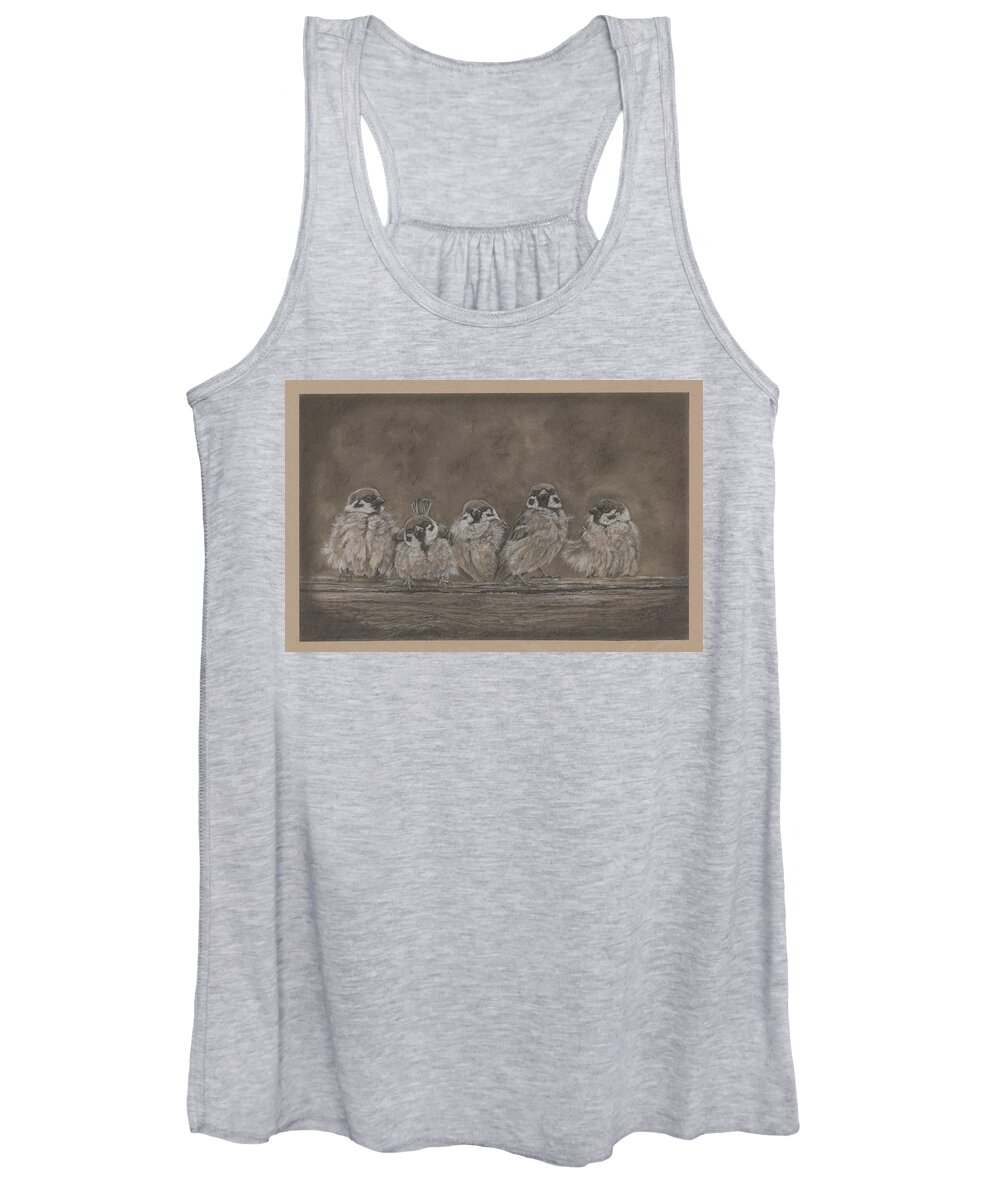 Sparrow Women's Tank Top featuring the drawing I Am His by Michelle Garlock