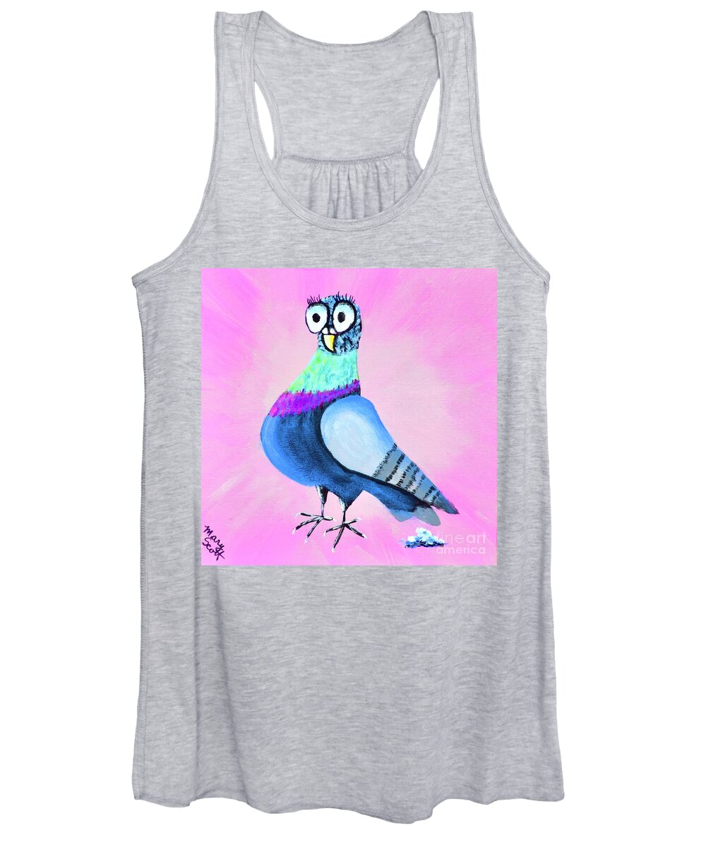 Bird Women's Tank Top featuring the painting I Didn't Do It by Mary Scott