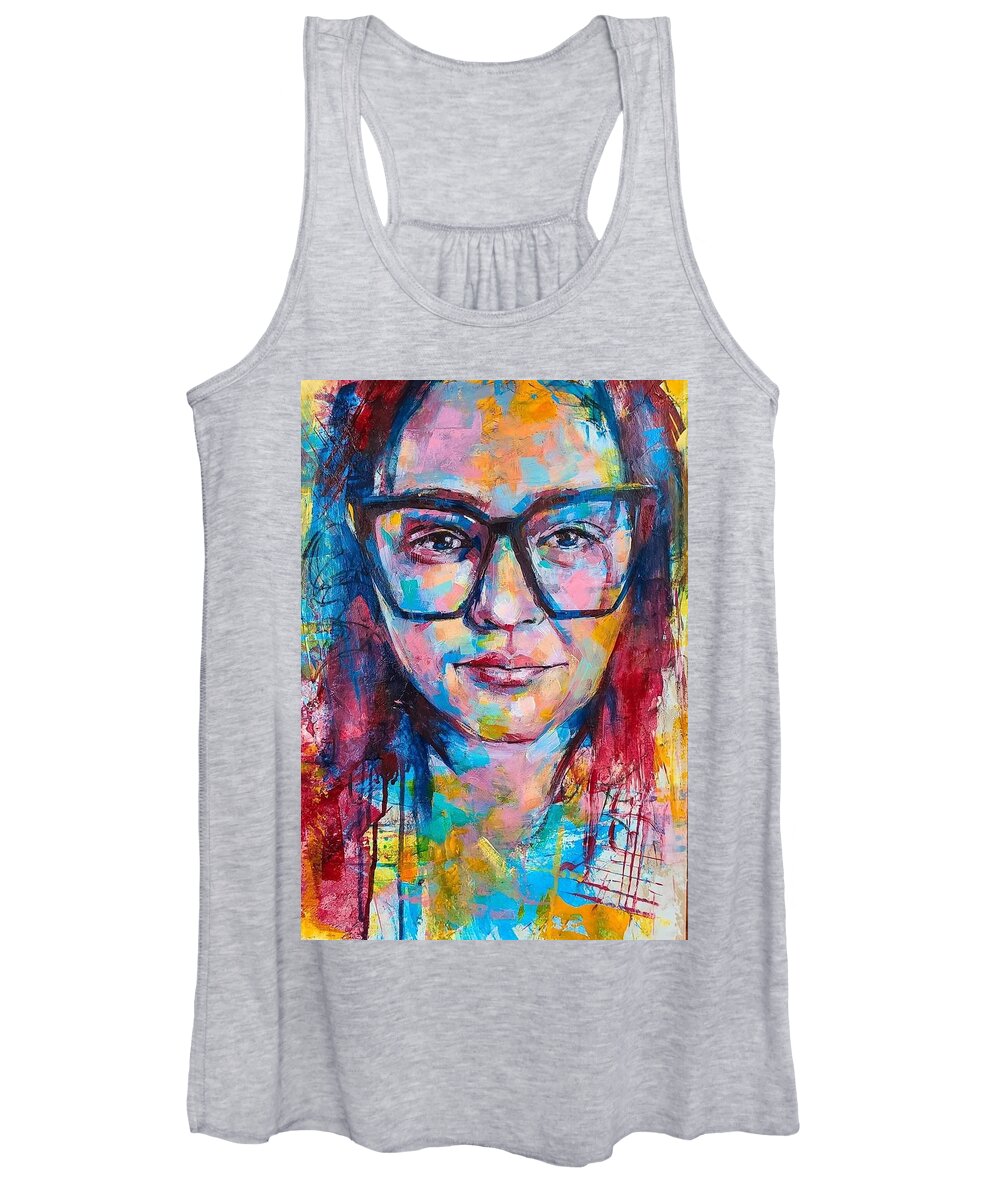  Women's Tank Top featuring the painting I See You by Luzdy Rivera