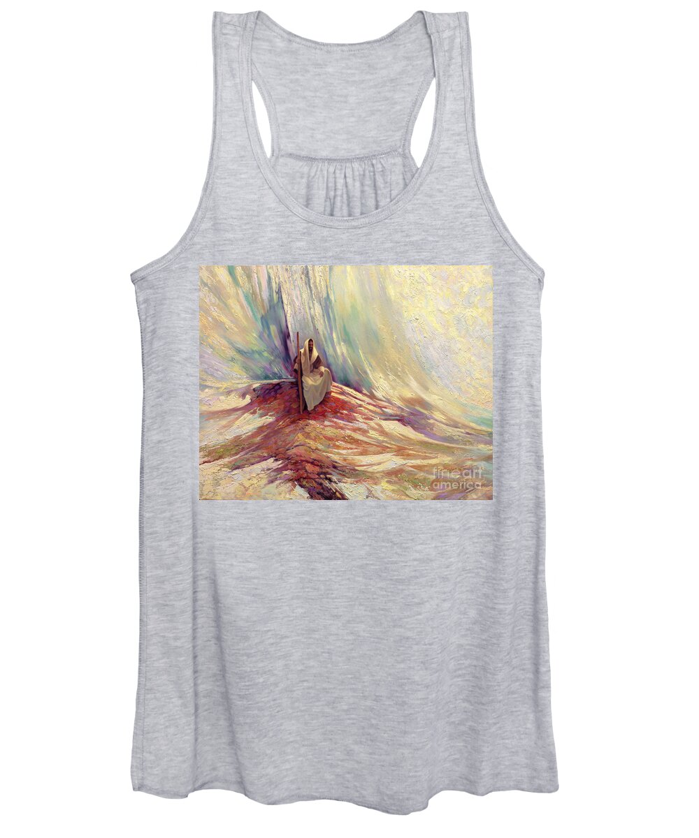 Jesus Women's Tank Top featuring the painting In the Beginning by Greg Olsen