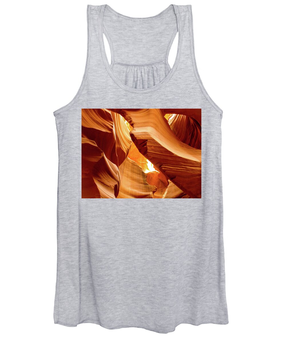 Antelope Canyon Women's Tank Top featuring the photograph In The Desert There Is Only Sand - Antelope Canyon. Page, Arizona by Earth And Spirit