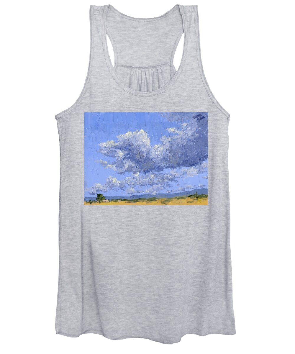 Landscape Women's Tank Top featuring the painting Incoming by David King Studio