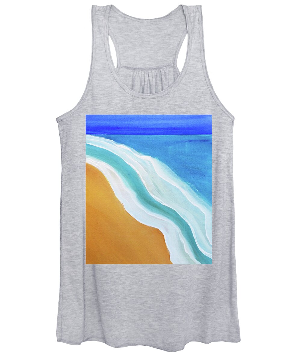 Abstract Women's Tank Top featuring the painting Incoming by Sharon Williams Eng