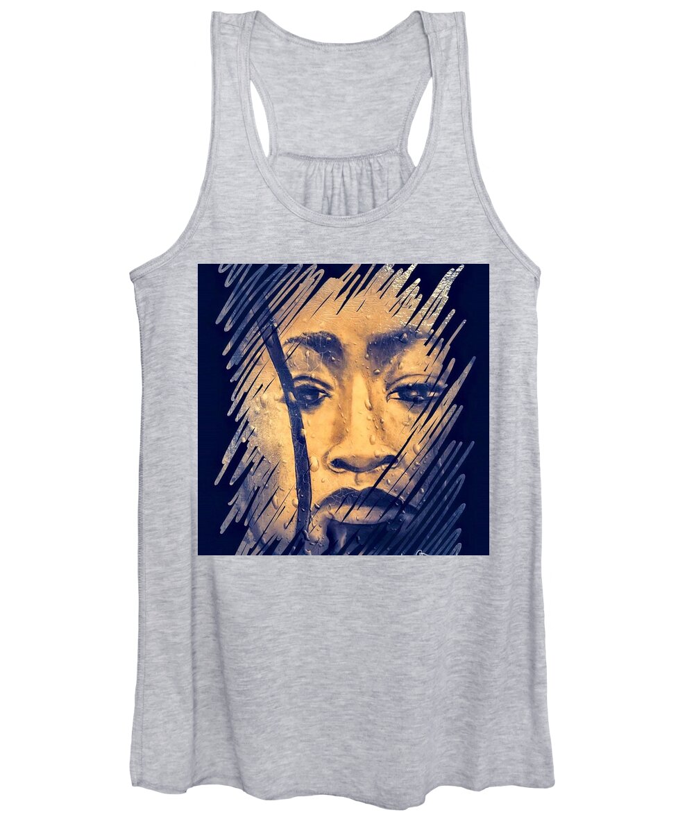  Women's Tank Top featuring the drawing Intensity by Angie ONeal