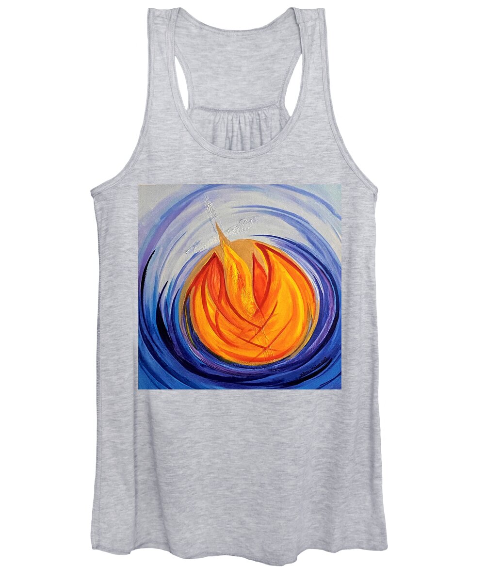 Fire Women's Tank Top featuring the painting Intimacy by Deb Brown Maher