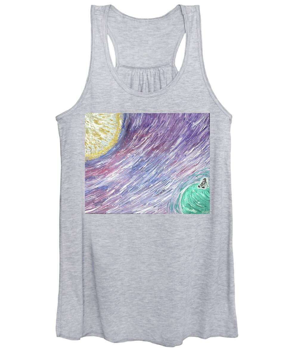 Abstract Women's Tank Top featuring the painting Inversion by Christina Knight