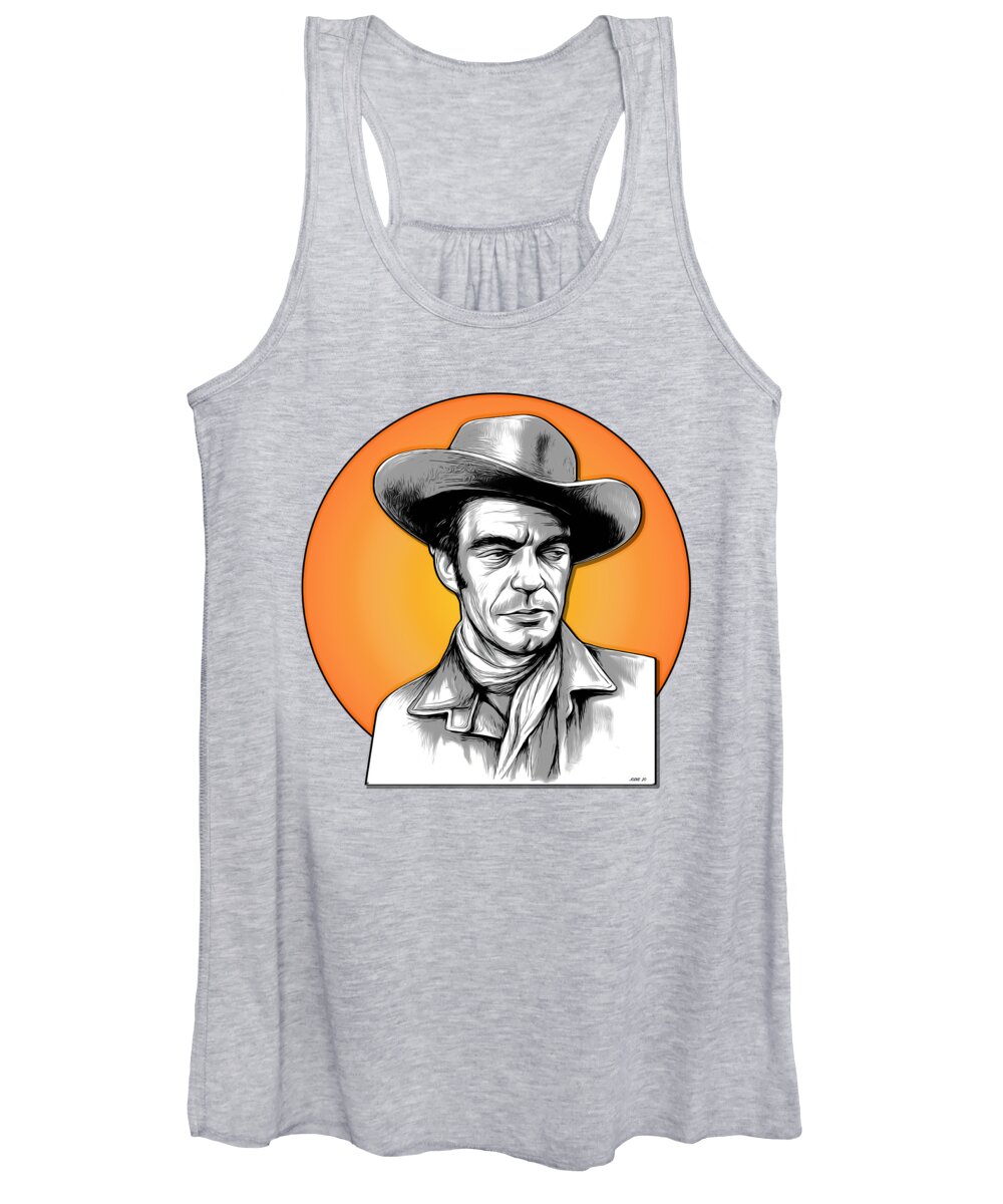 Jack Elam Women's Tank Top featuring the digital art Jack Elam Pop Art by Greg Joens