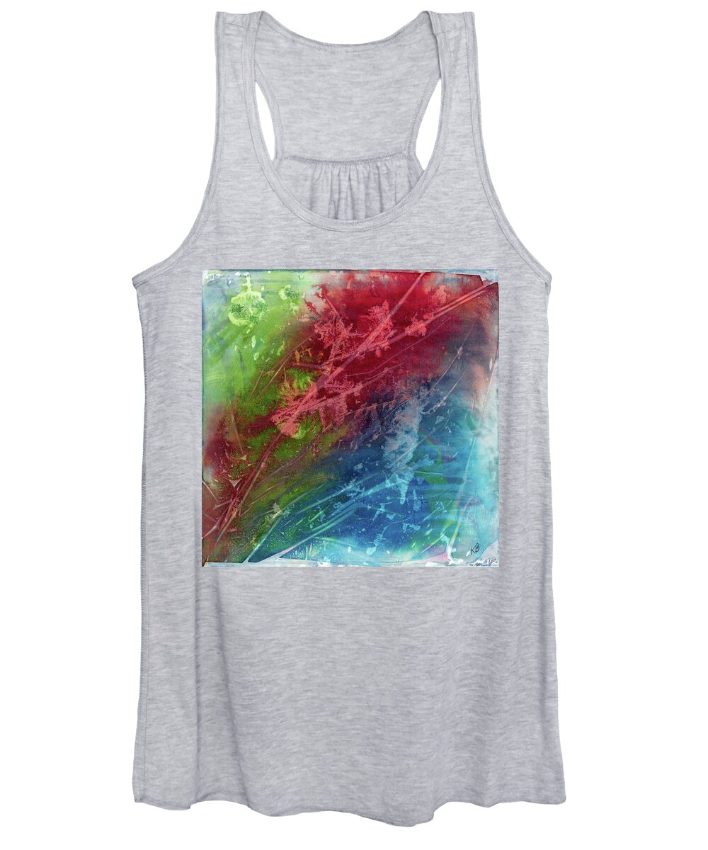 Blue Women's Tank Top featuring the painting Jewel Tones by Katy Bishop