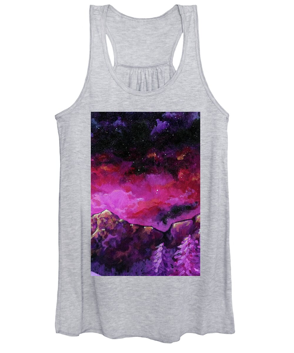 Mountain Women's Tank Top featuring the painting Jigglypuff Fragment by Ashley Wright