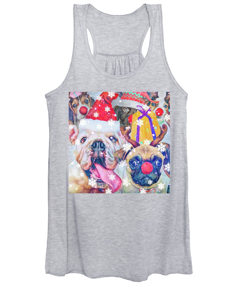 Christmas Women's Tank Top featuring the digital art Jingle All the Way by Claudia McKinney