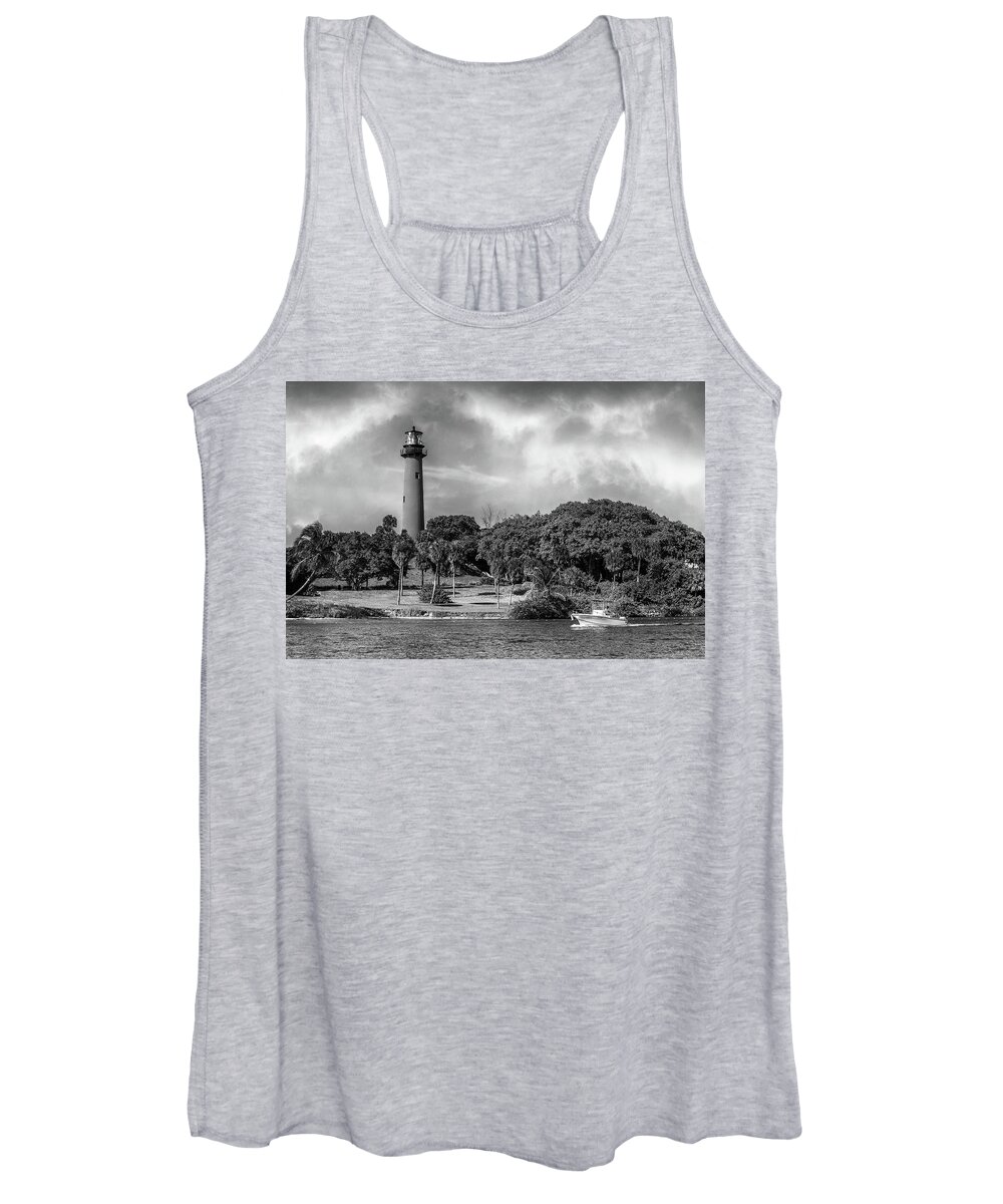 Lighthouses Women's Tank Top featuring the photograph Jupiter Lighthouse Old Florida by Laura Fasulo