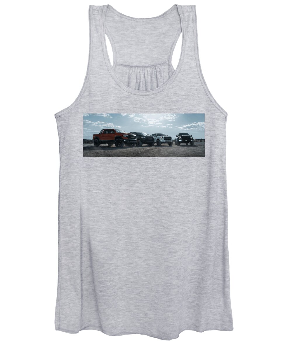 Dodge Women's Tank Top featuring the photograph Jurassic by David Whitaker Visuals