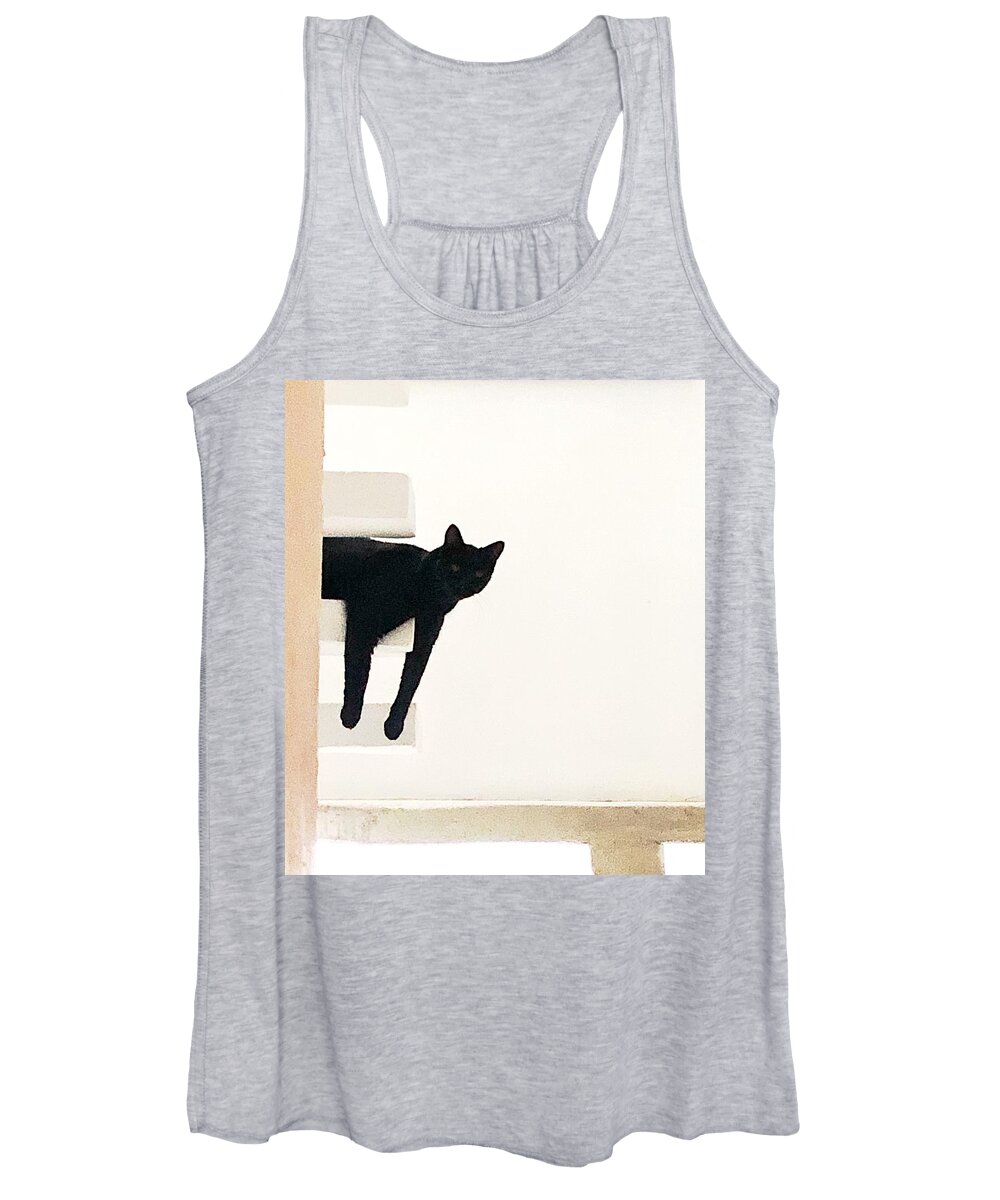 Cat Art Women's Tank Top featuring the photograph Just Hanging Around by Valerie Greene