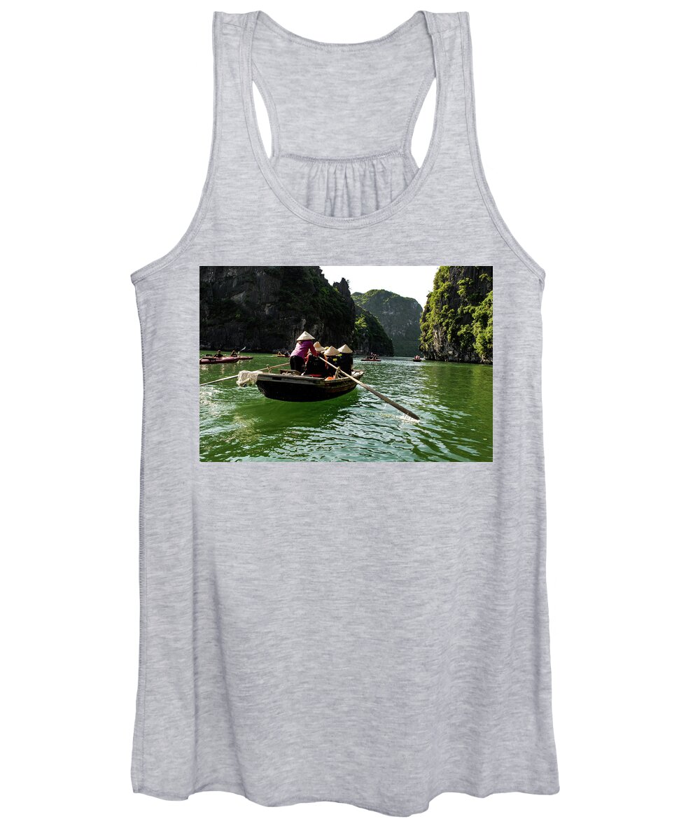 Vietnam Women's Tank Top featuring the photograph Between Land And Sea - Bai Tu Long Bay, Vietnam by Earth And Spirit